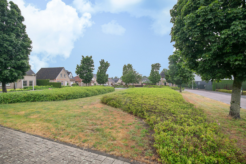Groenstrook voor de woning