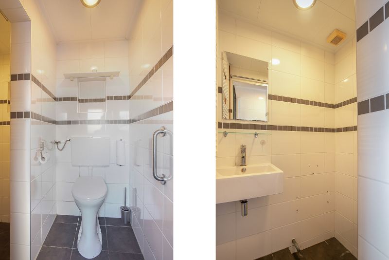 Het toilet en de badkamer