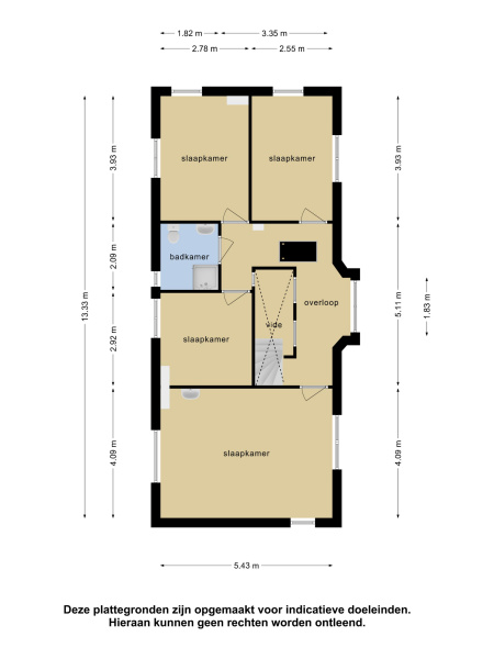 Plattegrond verdieping 
