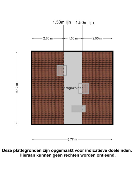 Plattegrond zolder in garage