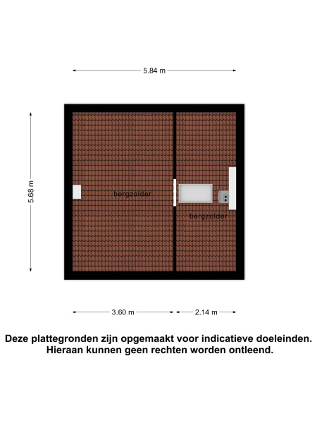 Plattegrond bergzolder