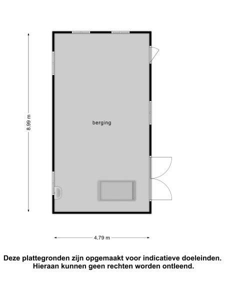 Plattegrond bergschuur