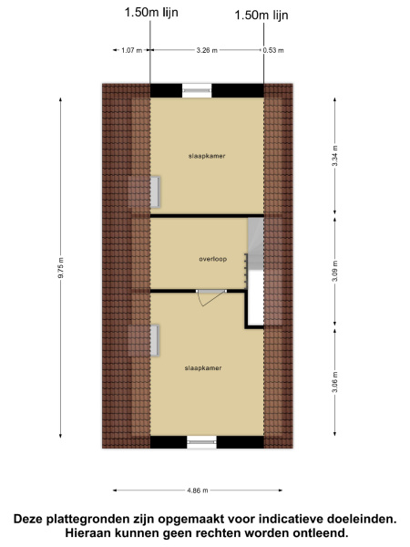 Plattegrond tweede verdieping