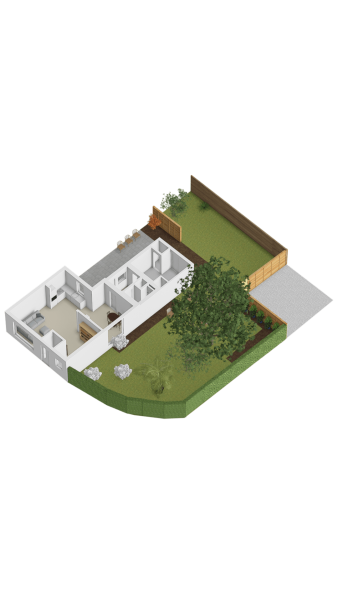 Plattegrond gelijkvloers 3d