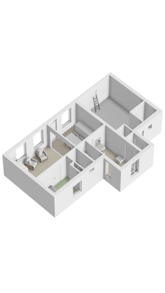 Plattegrond gelijkvloers 3d