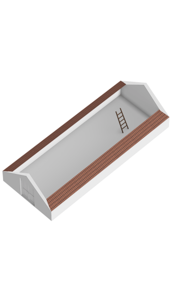 Plattegrond berging en garage verdieping 3d