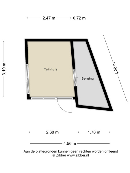 Plattegrond tuinhuis