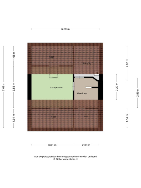 Plattegrond tweede verdieping