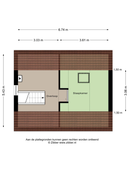 Plattegrond tweede verdieping