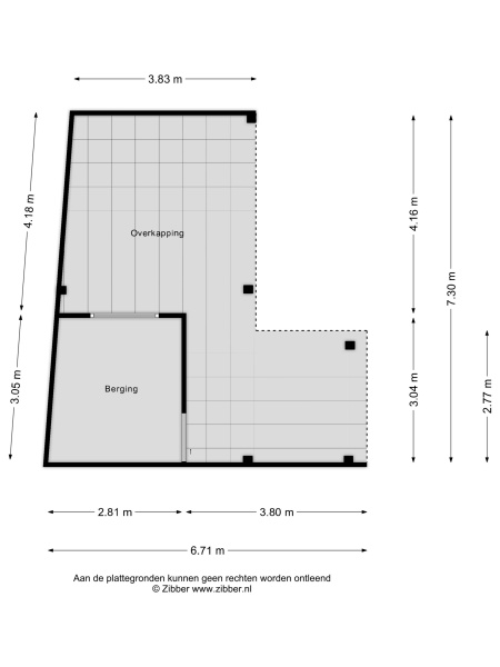 Plattegrond berging