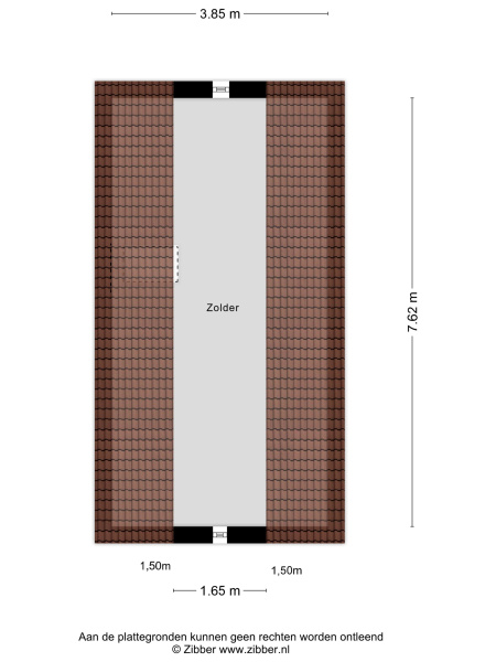 Plattegrond bergzolder