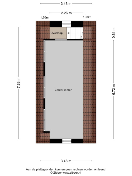 Plattegrond verdieping garage