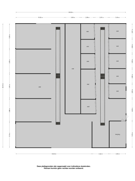 Plattegrond paardenstal