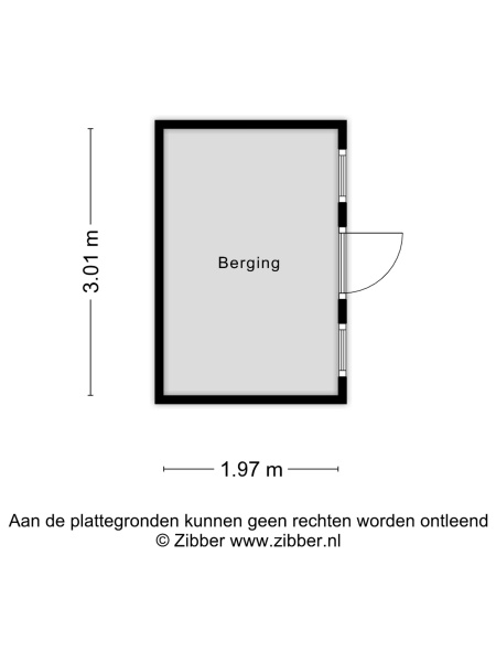 Plattegrond tuinhuis