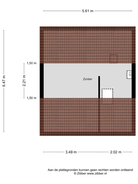 Plattegrond zolder